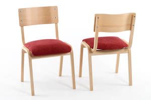 Perth-Holzstühle mit bequemen Sitzpolster